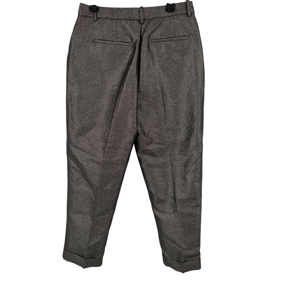 Reiss Sienna Sparkle Tapered Trousers pants gold size 8 - Picture 6 of 6